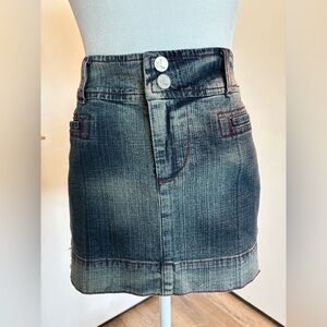 Vintage Jou Jou Blue Denim Mini Skirt